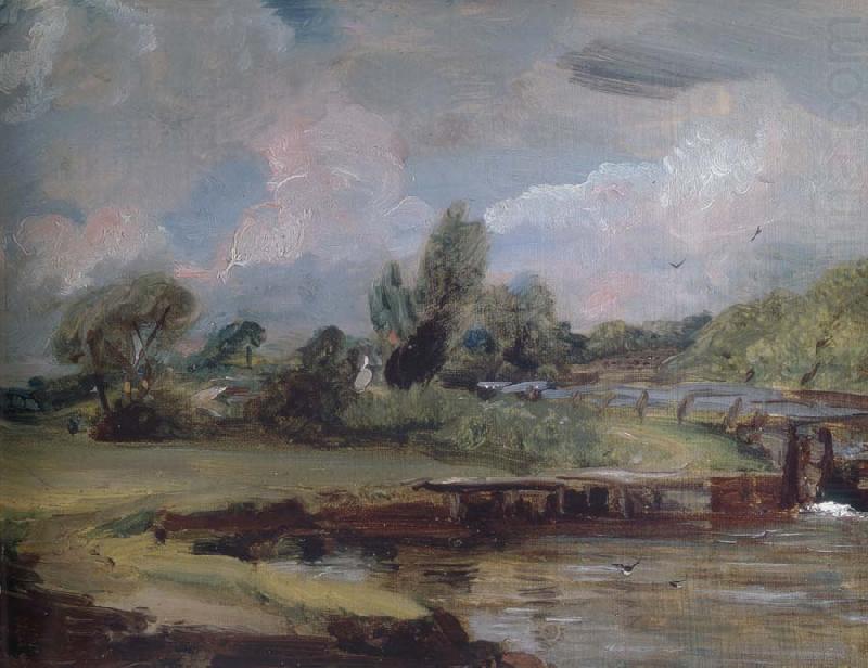 Flatford Lock 1810-12, John Constable